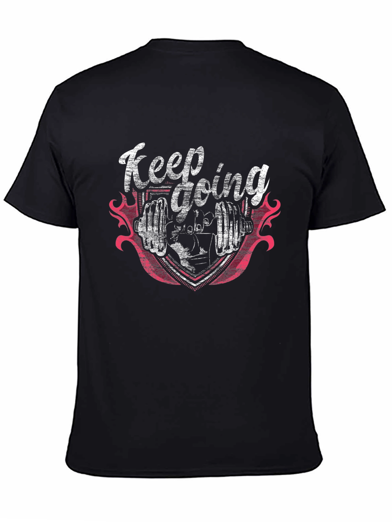 Keep Going Gym Black T-Shirt