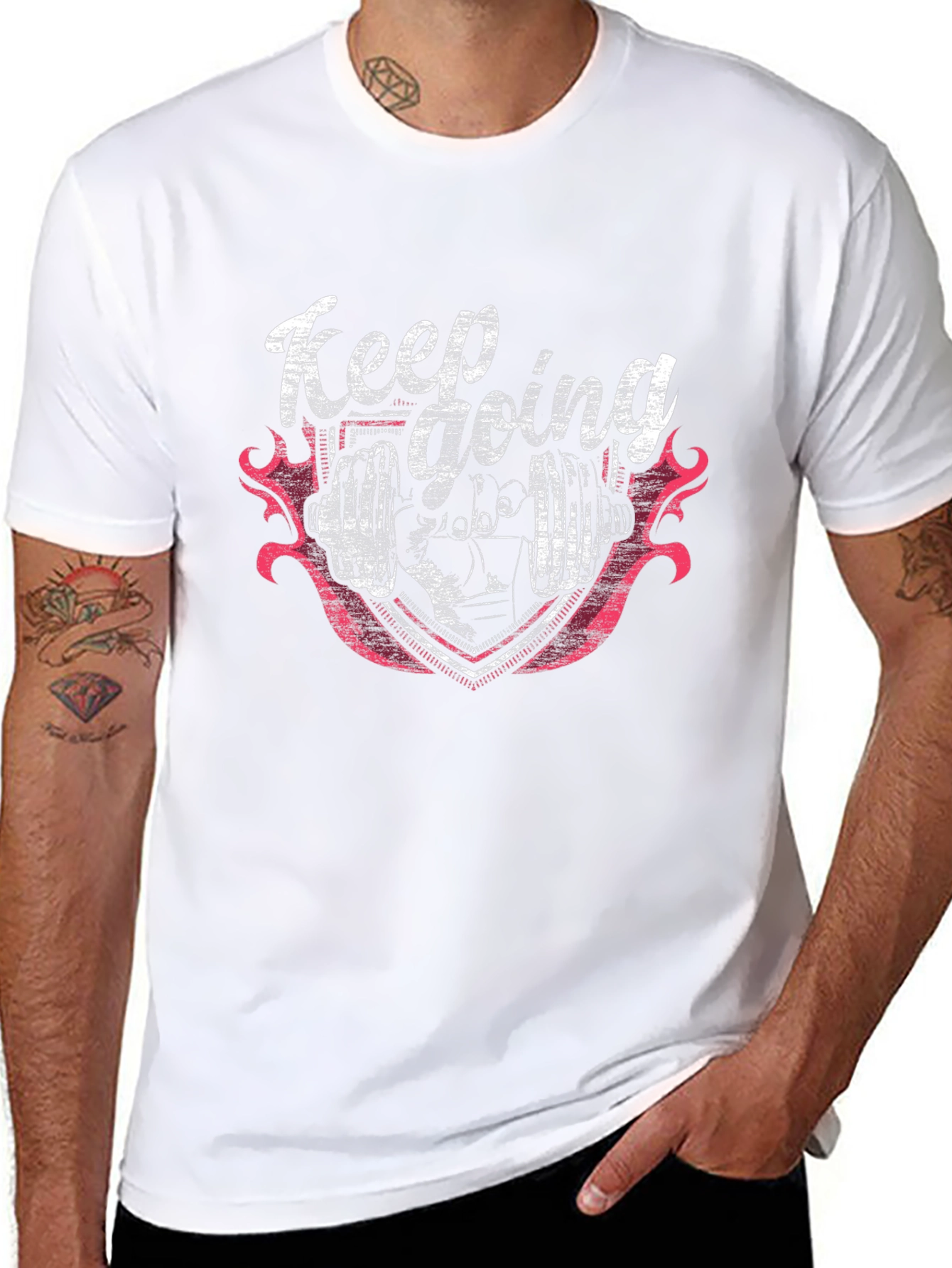 Keep Going Gym Black T-Shirt