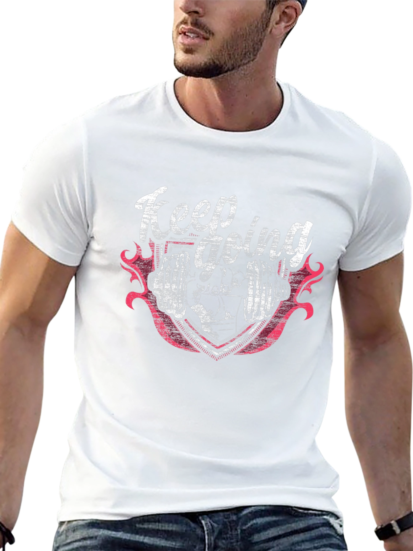 Keep Going Gym Black T-Shirt