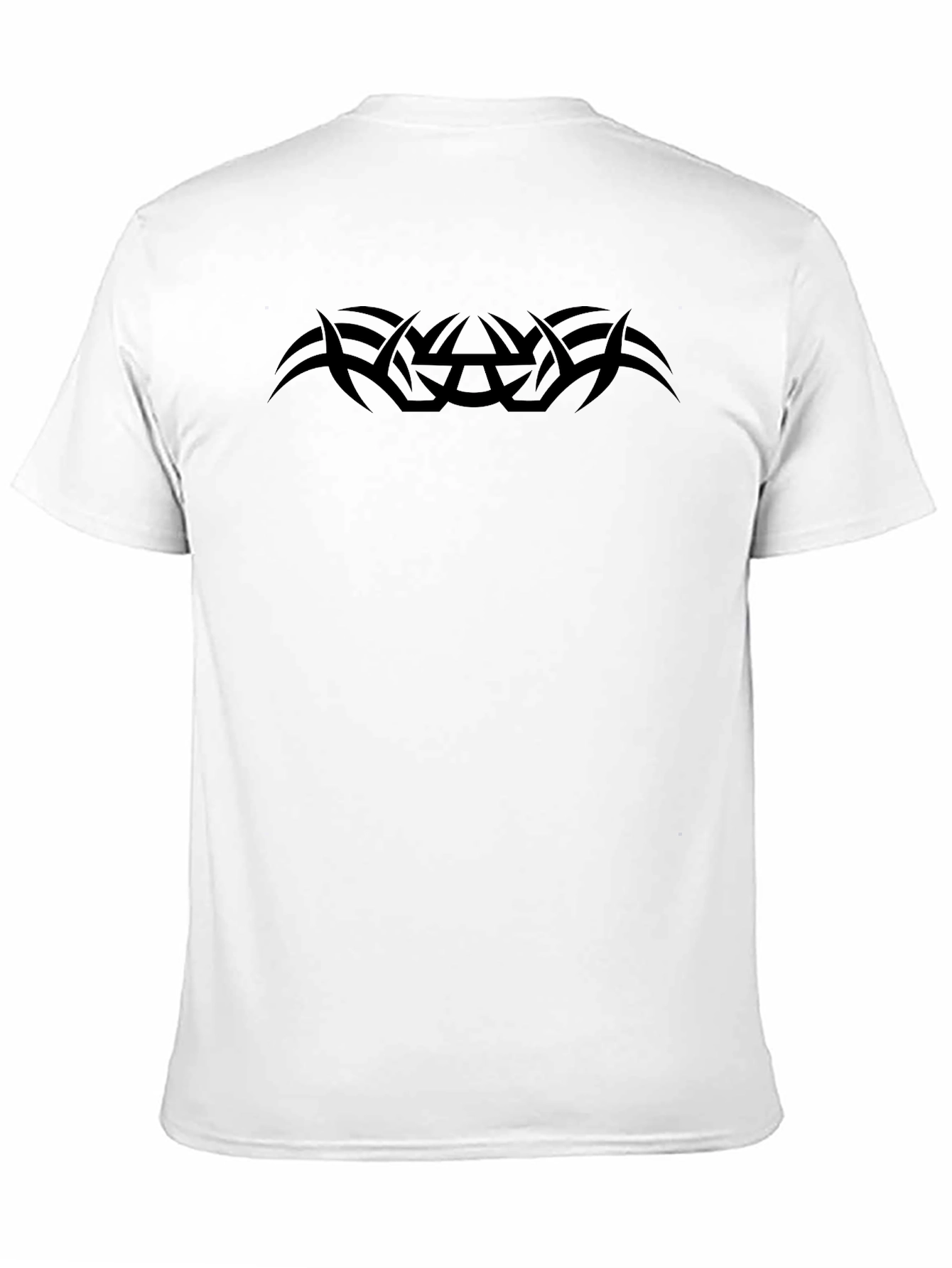 Black Tee with Tribal Graphic Design