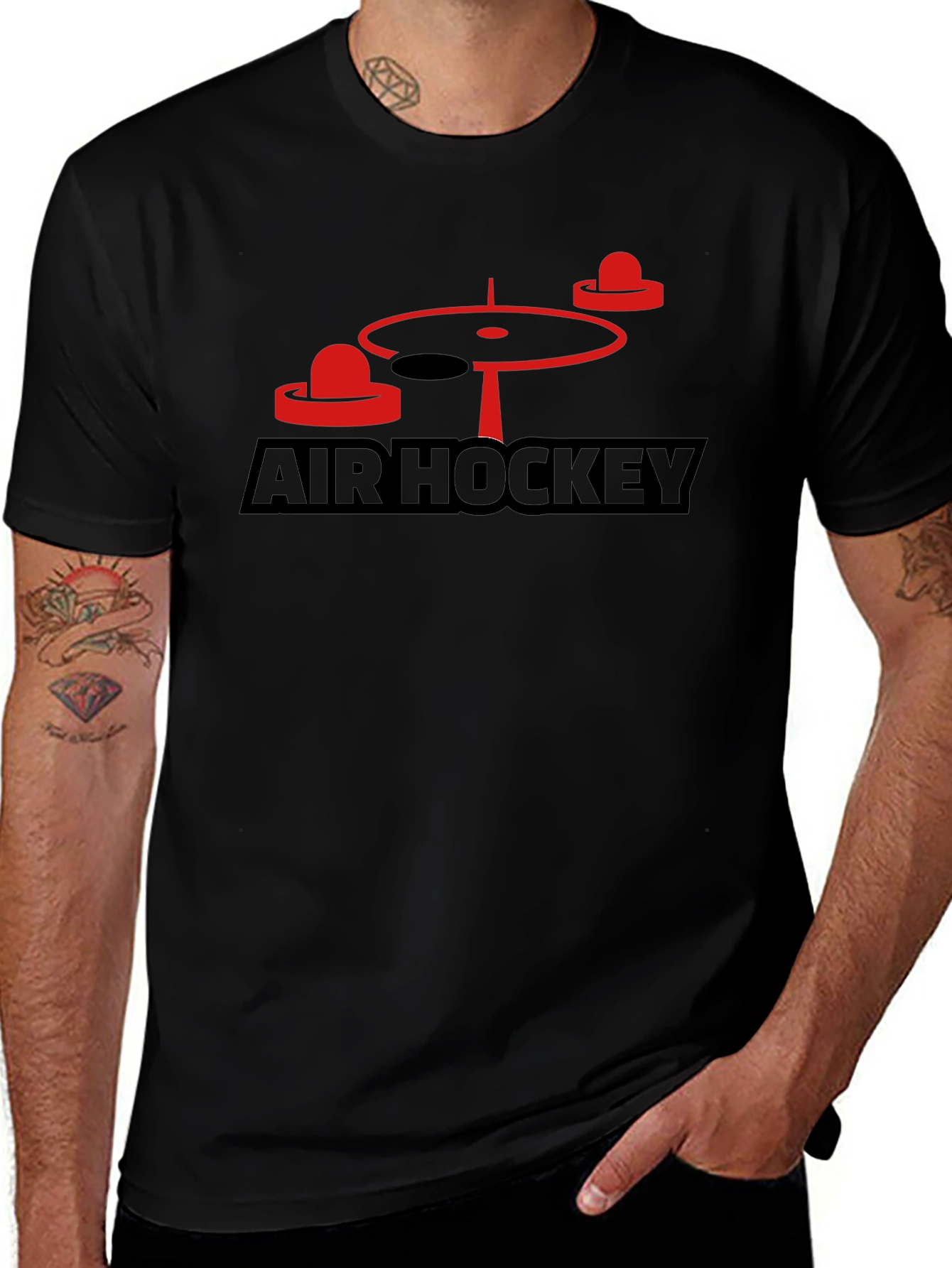 Air Hockey Graphic Tee - Black