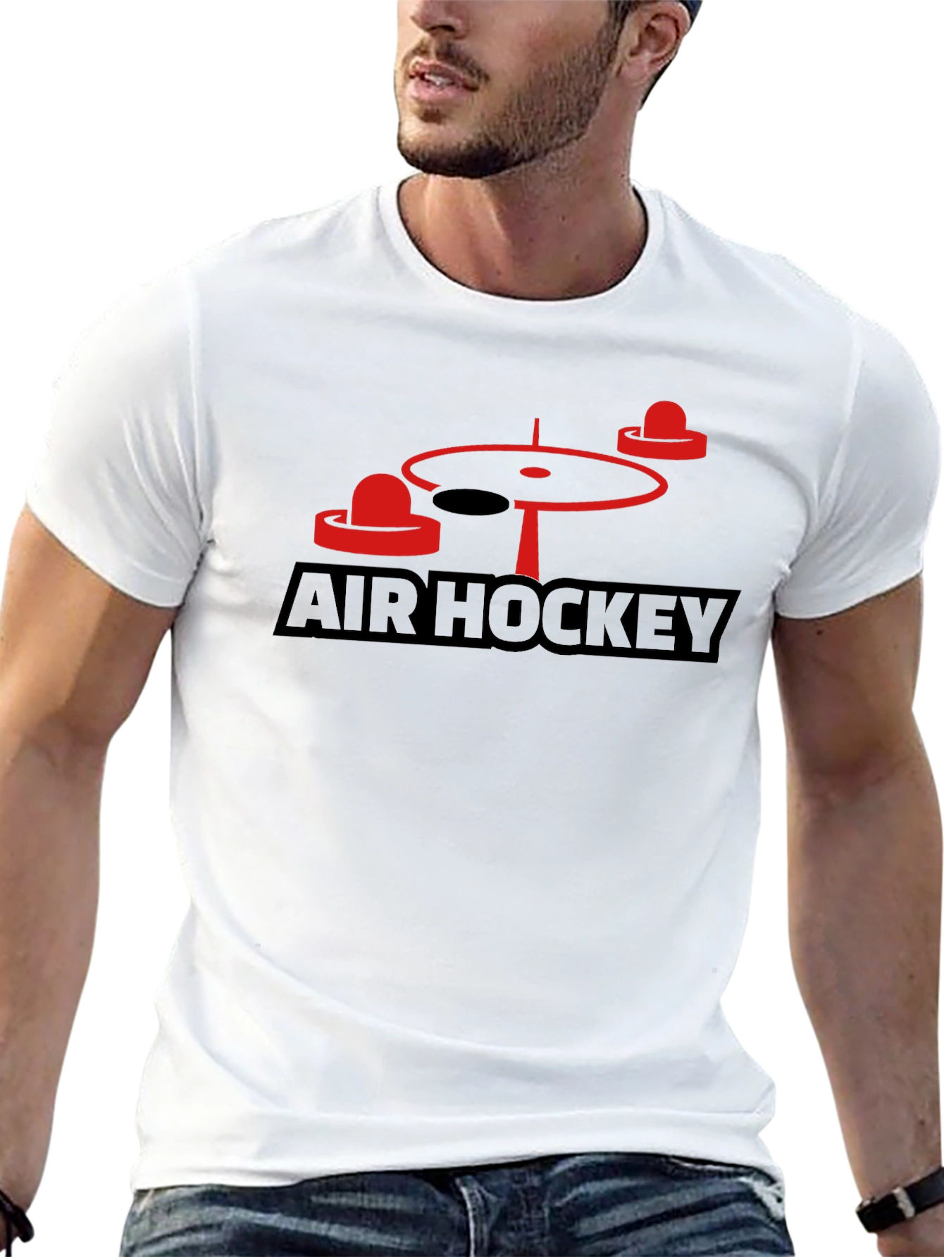 Air Hockey Graphic Tee - Black