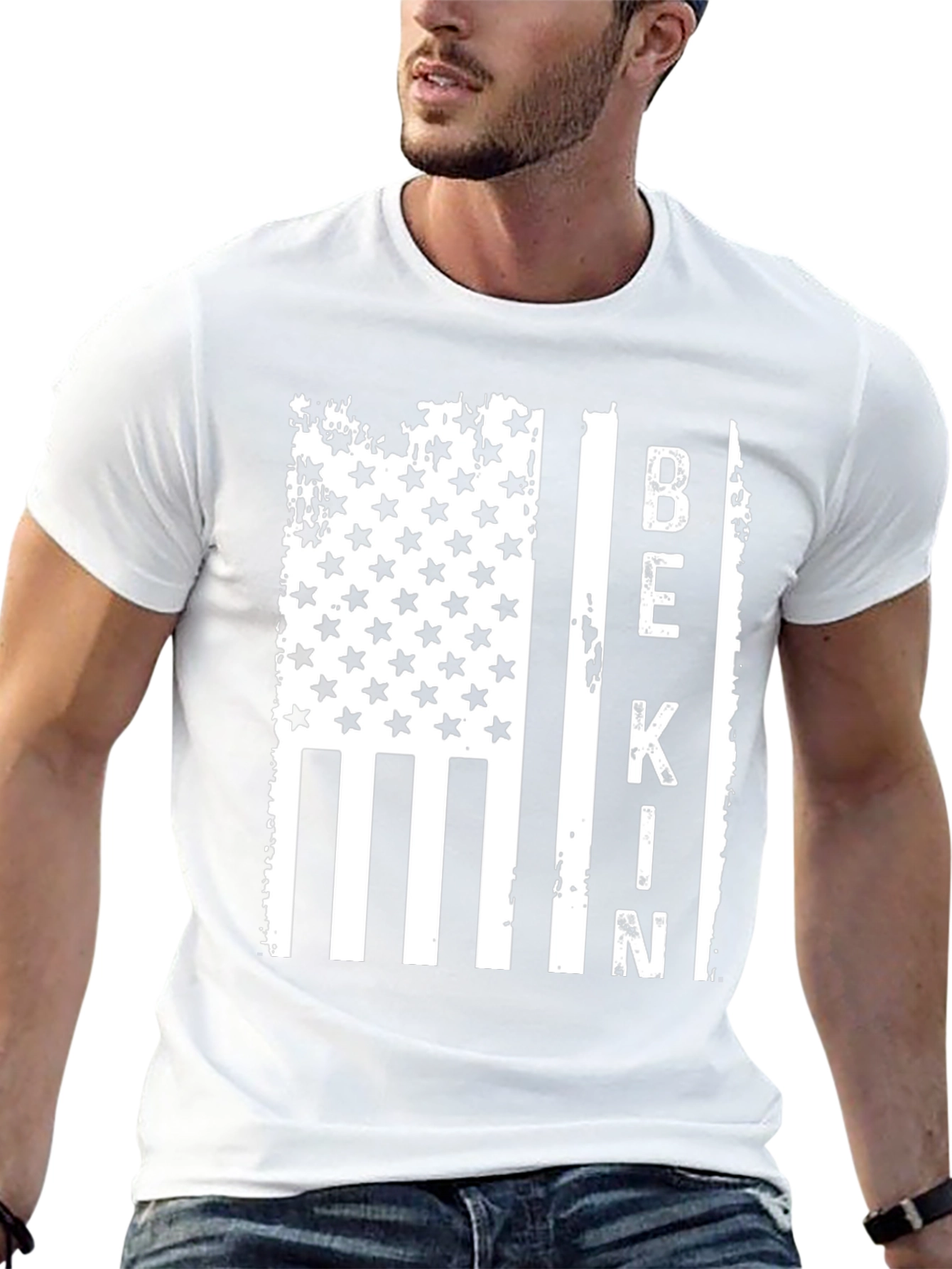 Bekin American Flag Graphic T-Shirt