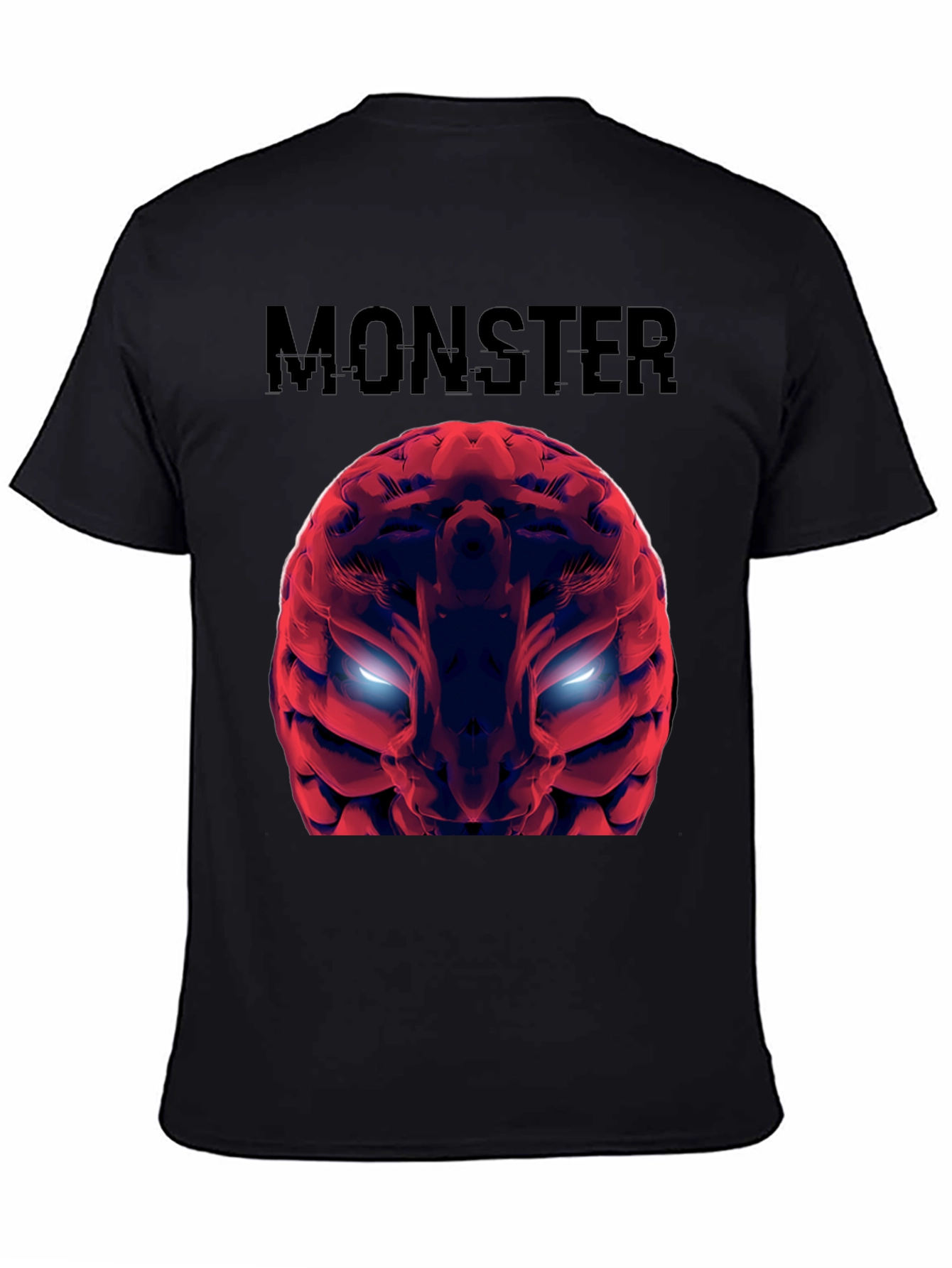 Monster Brain Graphic Tee - Mens Black T-Shirt