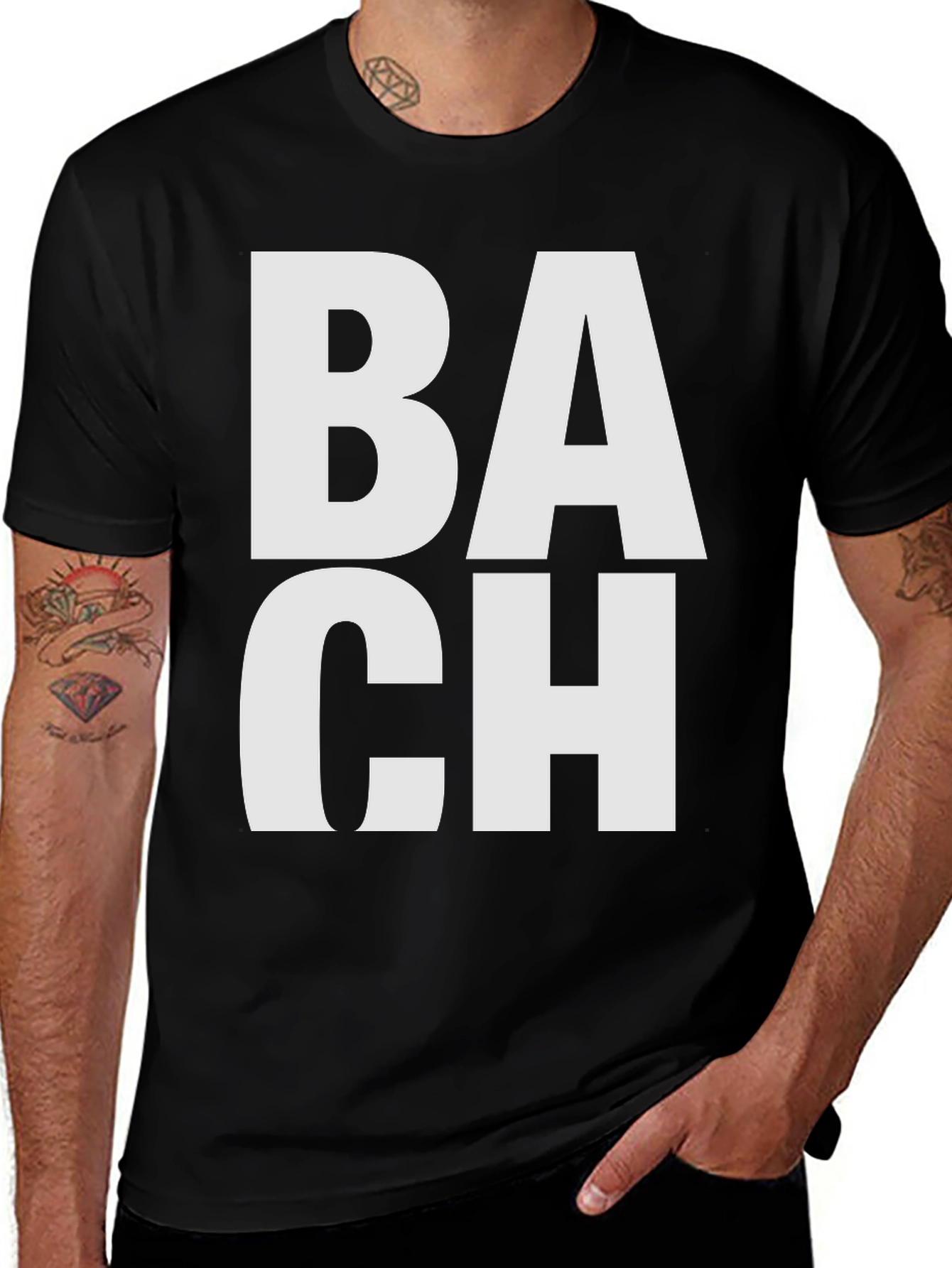 Bach Graphic Tee - Music Lover T-Shirt