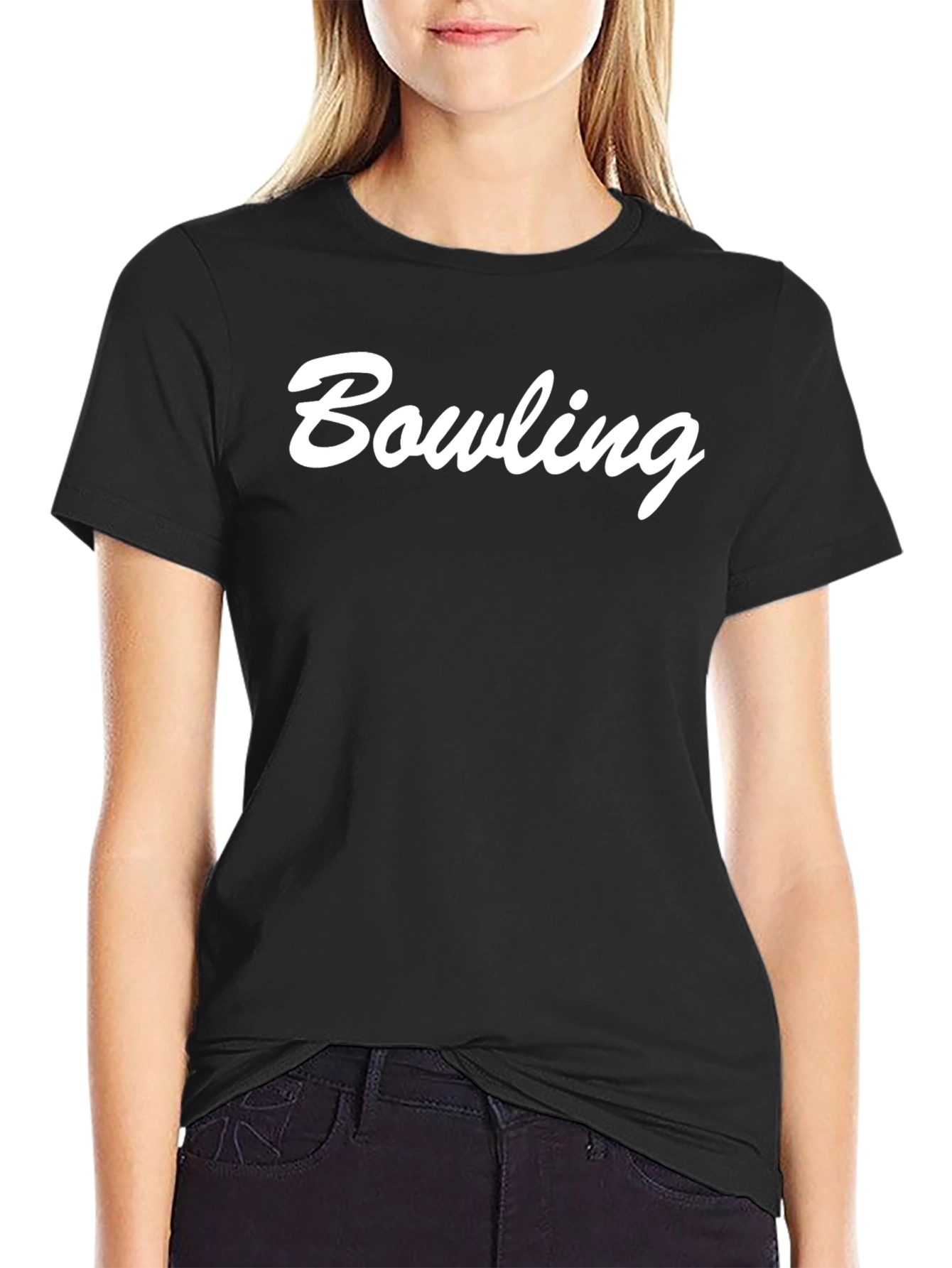 Bowling T-Shirt - Classic Crew Neck Tee