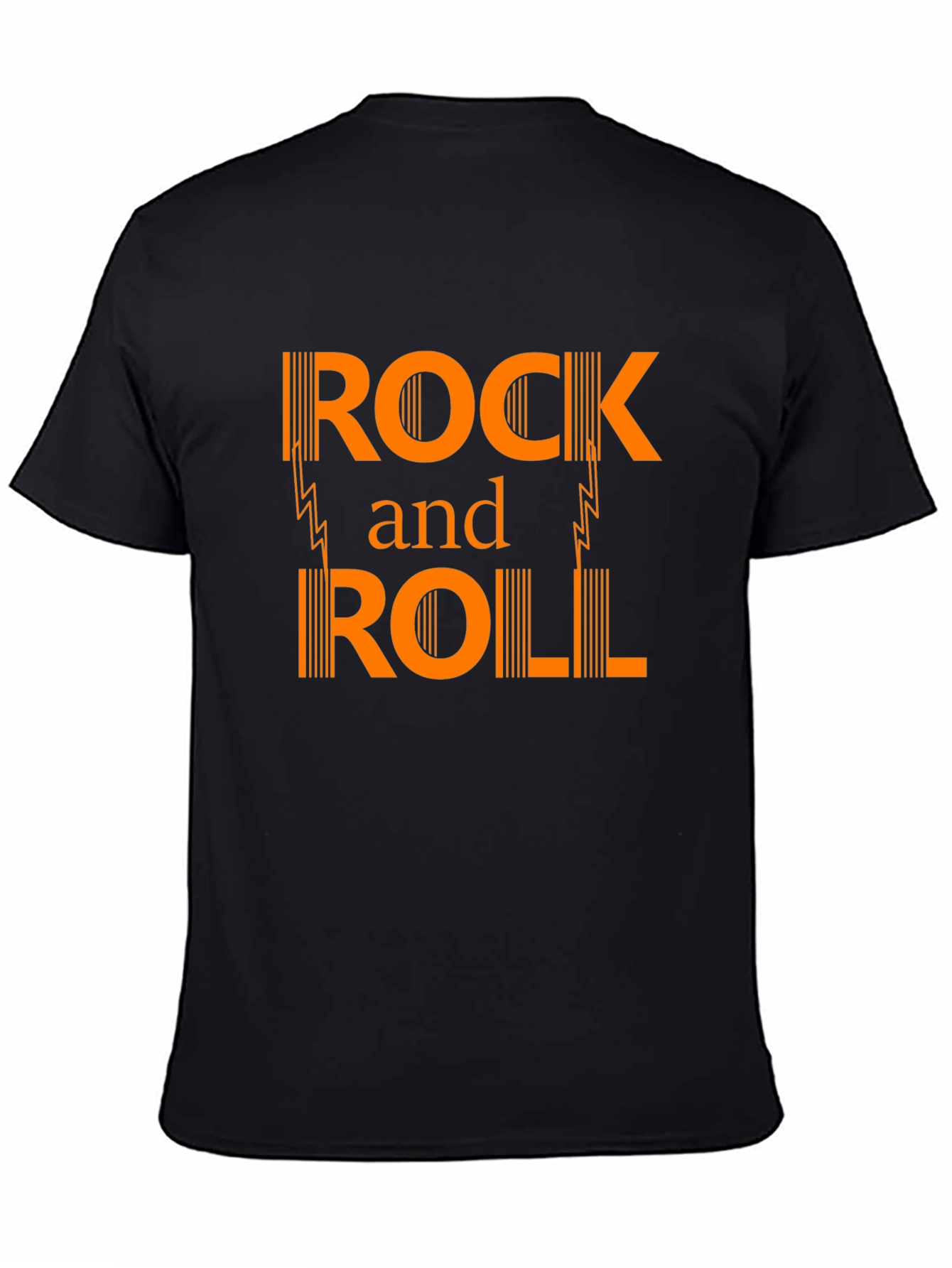 Rock and Roll Graphic Print Black T-Shirt