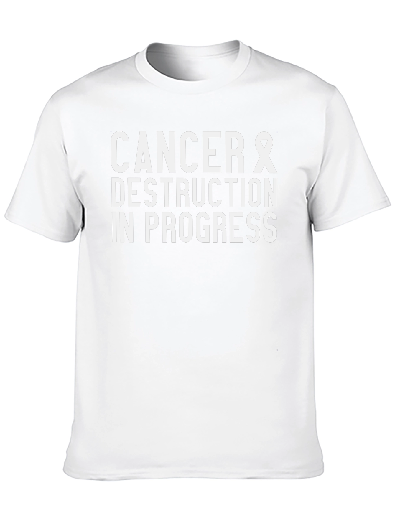 Cancer Destruction In Progress Black T-Shirt