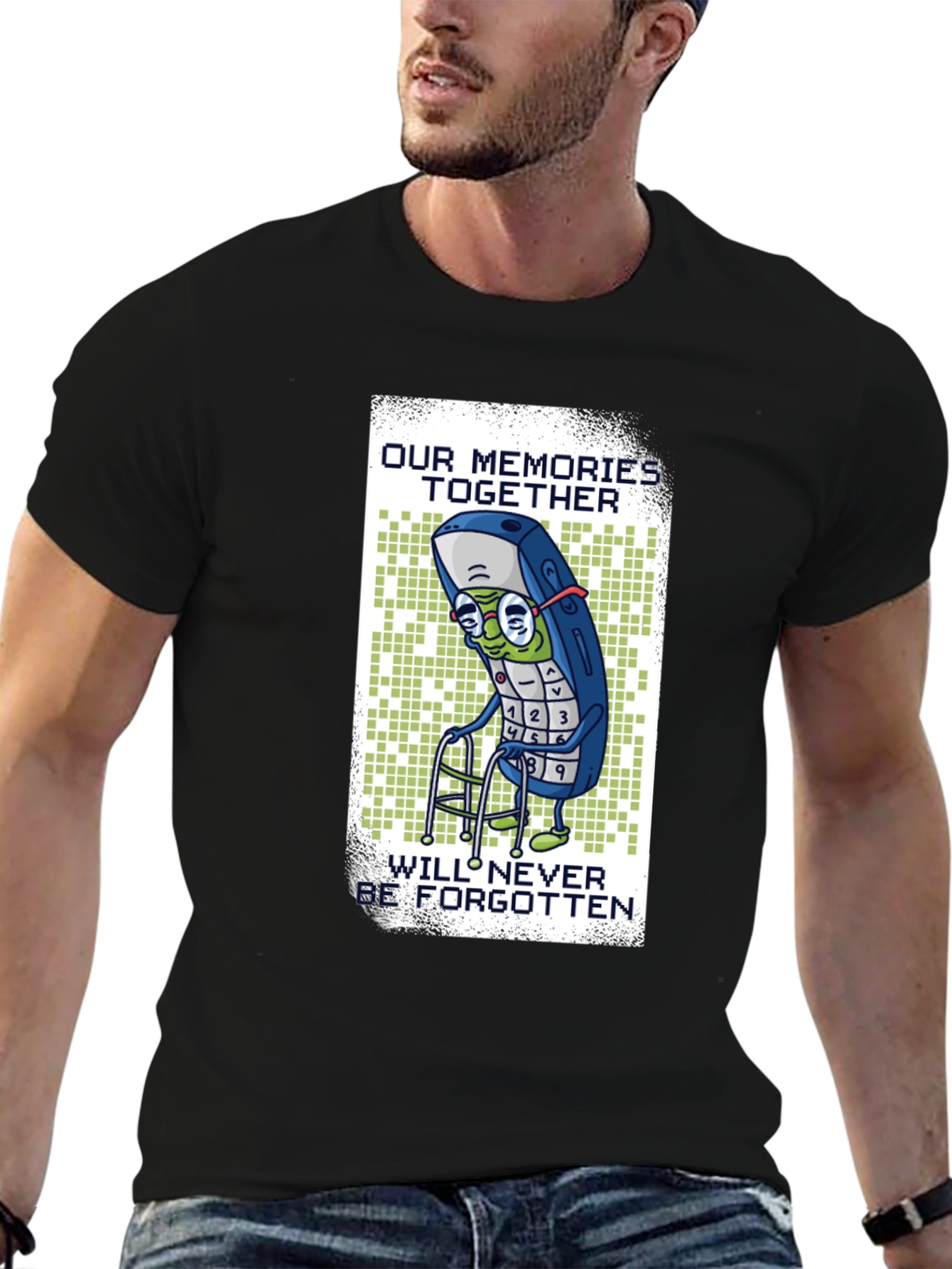 Nostalgic Cell Phone T-Shirt - Never Forgotten