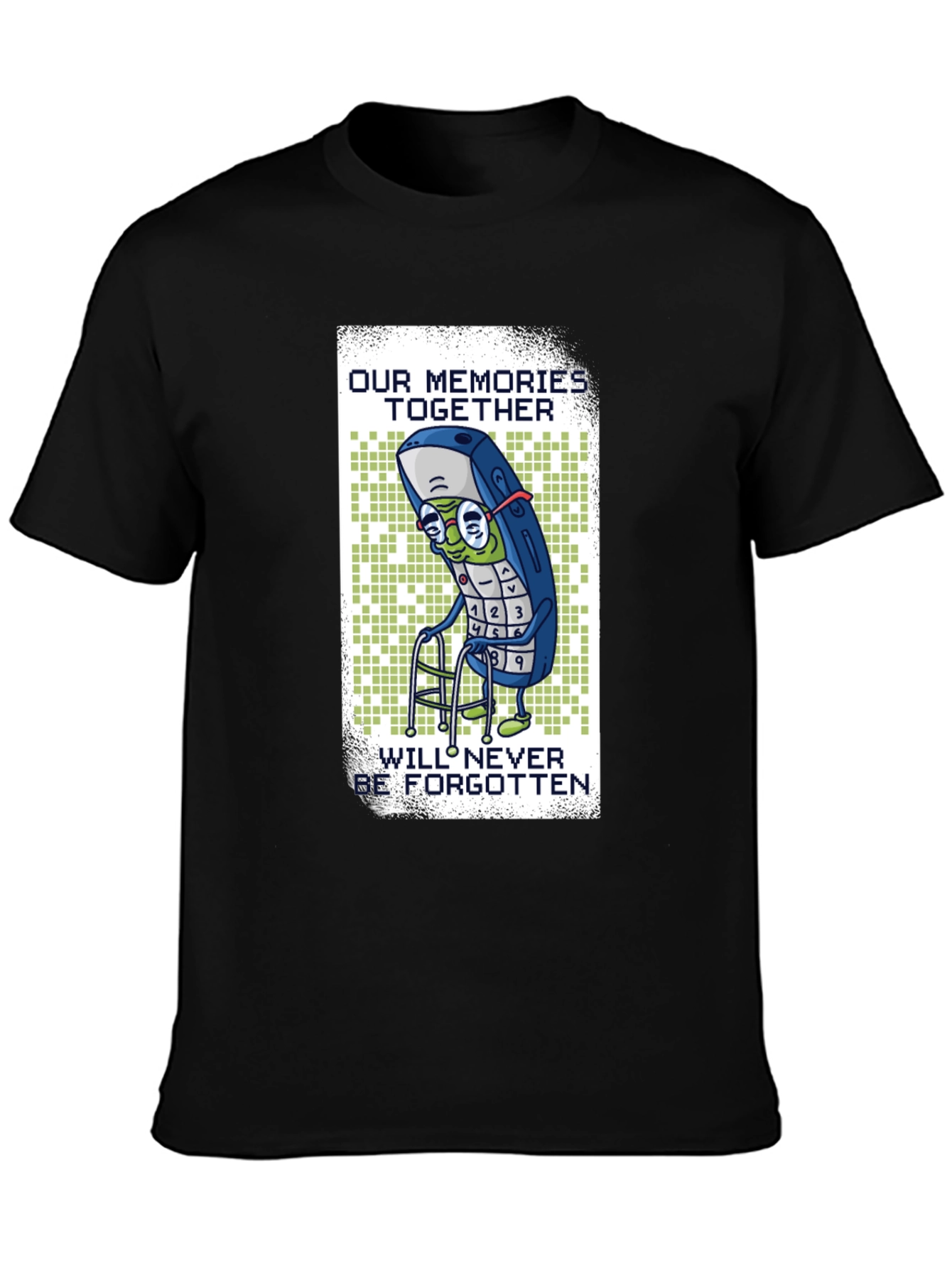 Nostalgic Cell Phone T-Shirt - Never Forgotten