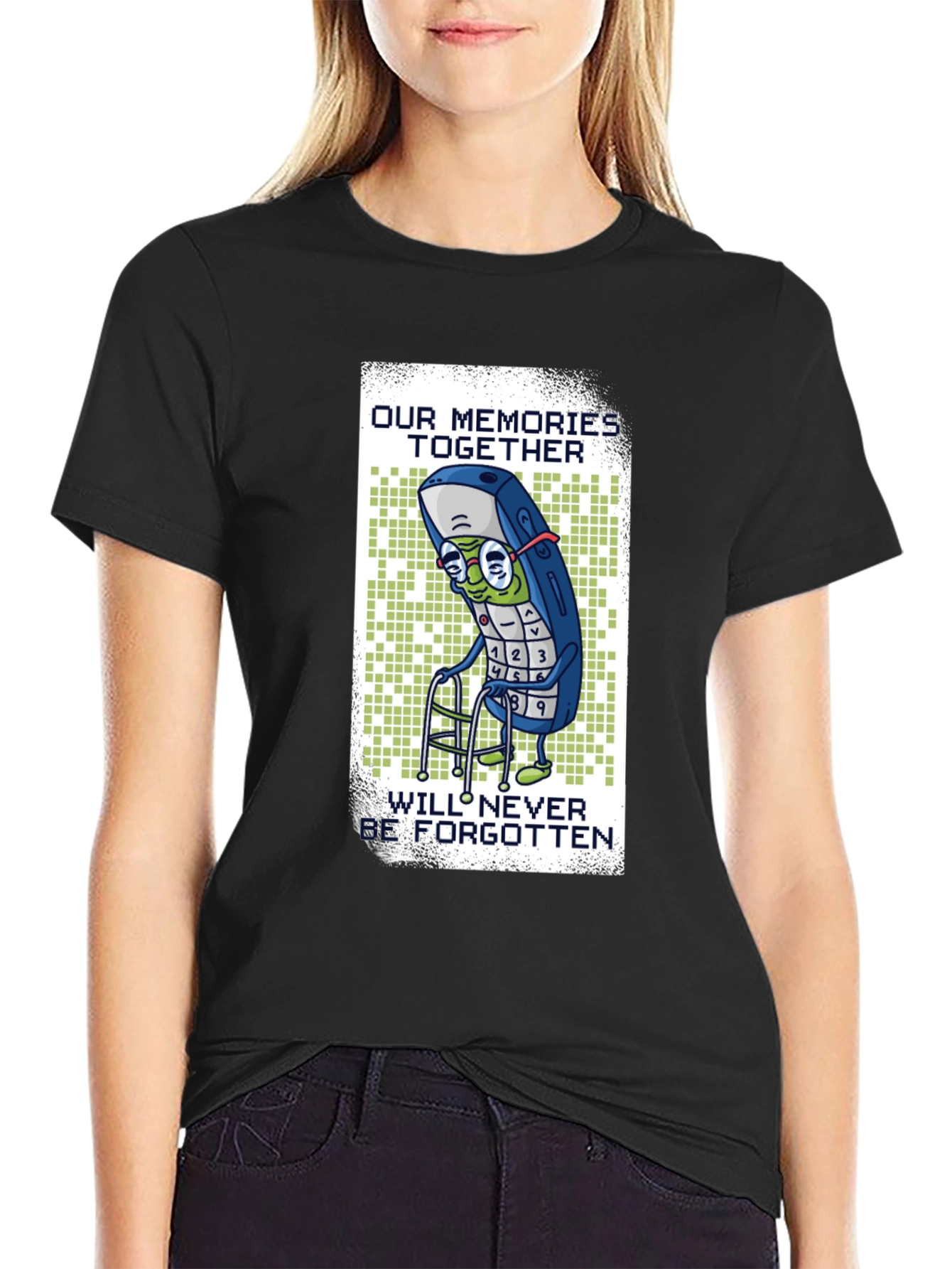 Nostalgic Cell Phone T-Shirt - Never Forgotten