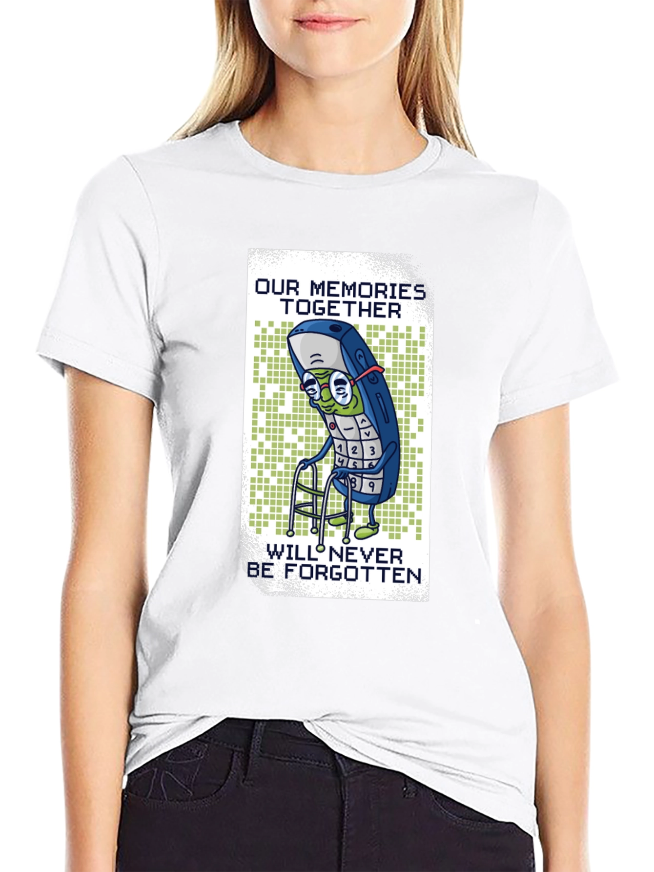 Nostalgic Cell Phone T-Shirt - Never Forgotten