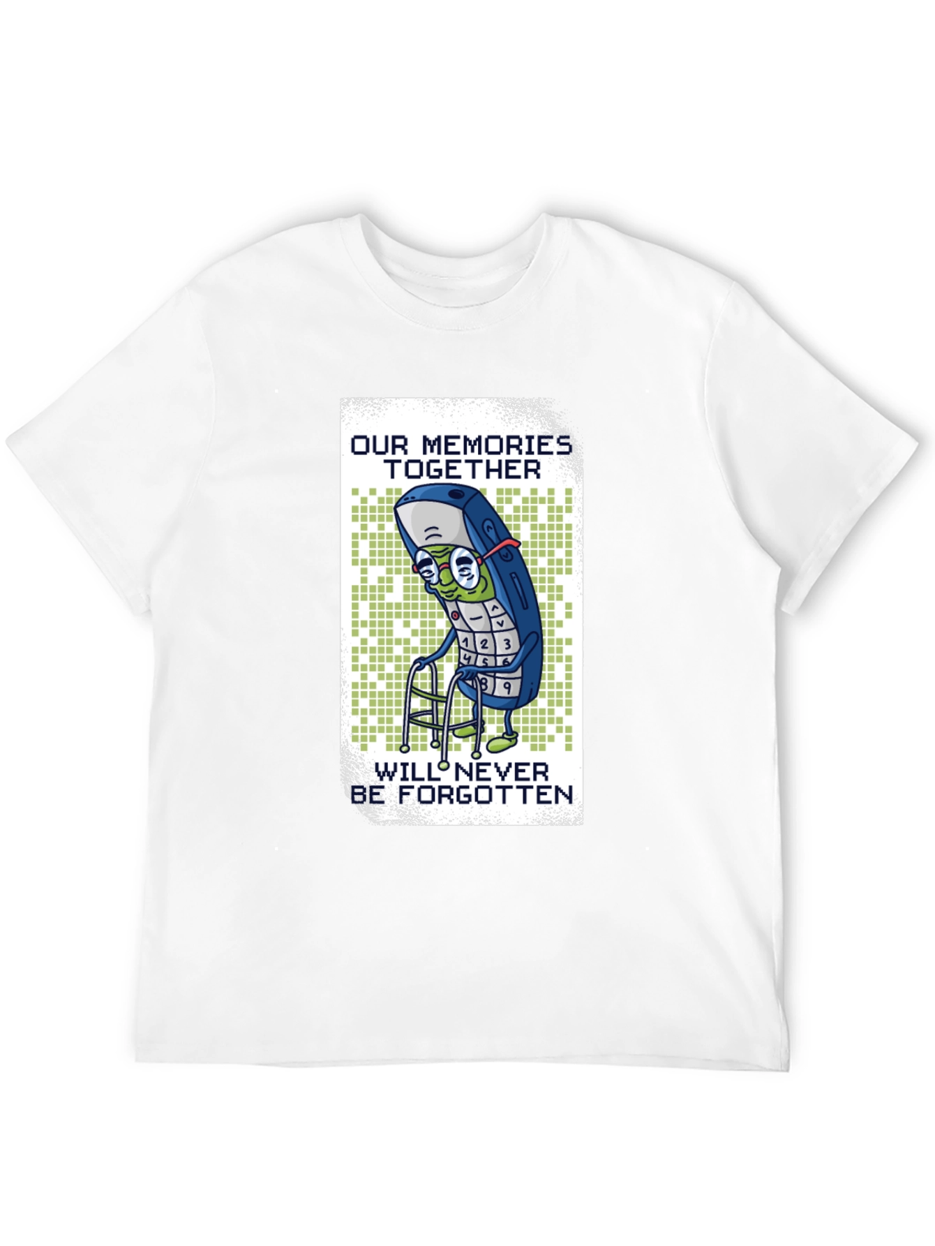 Nostalgic Cell Phone T-Shirt - Never Forgotten