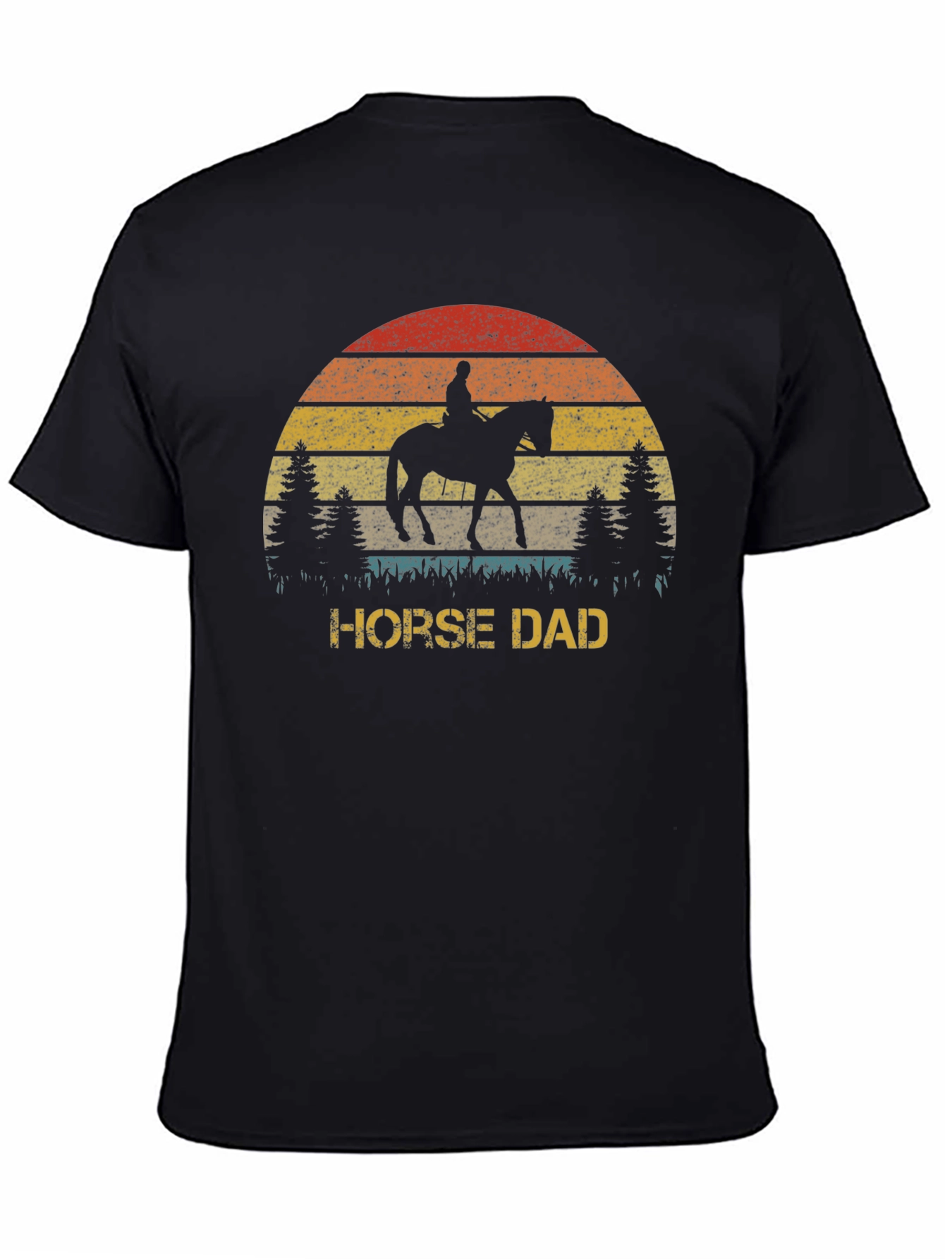 Horse Dad Retro Sunset T-Shirt