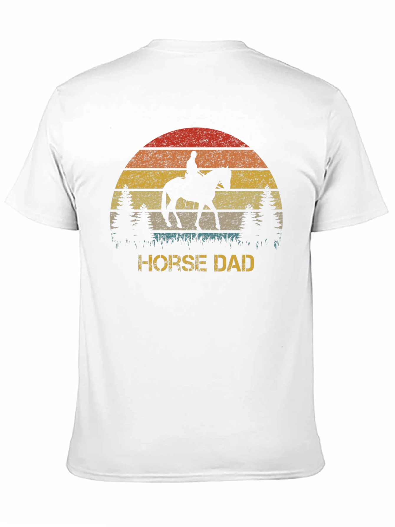 Horse Dad Retro Sunset T-Shirt