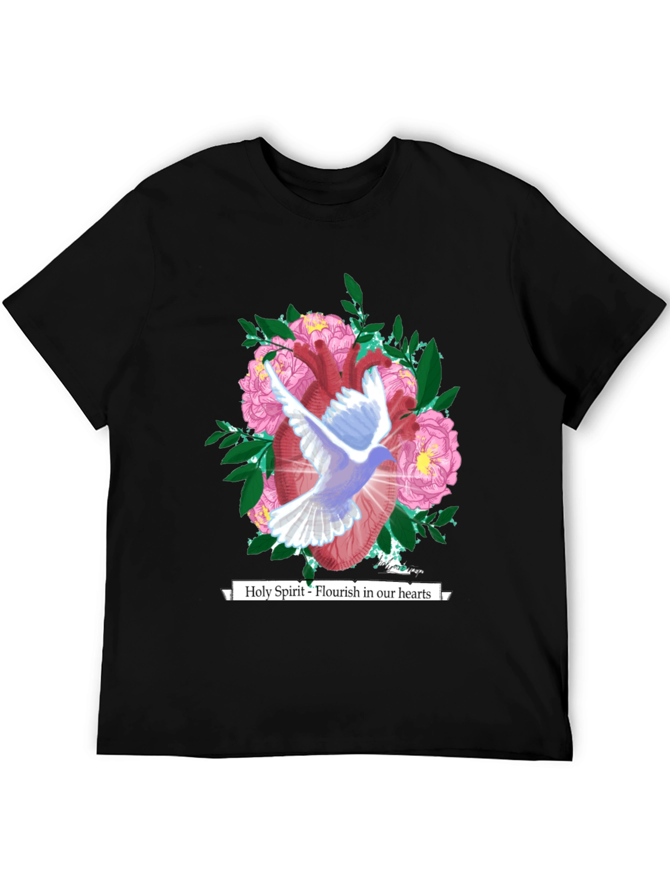 Holy Spirit Heart Graphic Tee