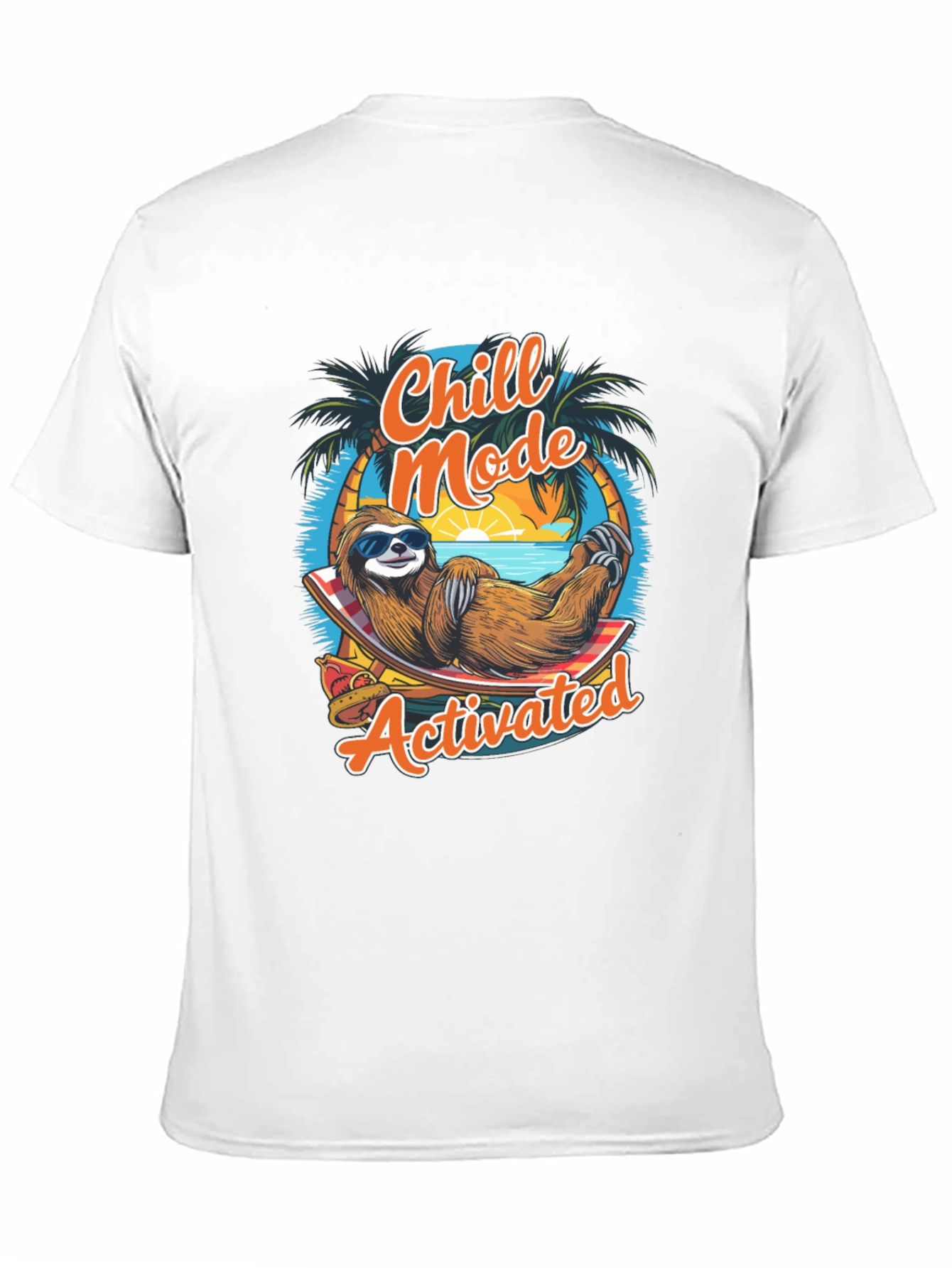 Chill Mode Activated Sloth Graphic Tee