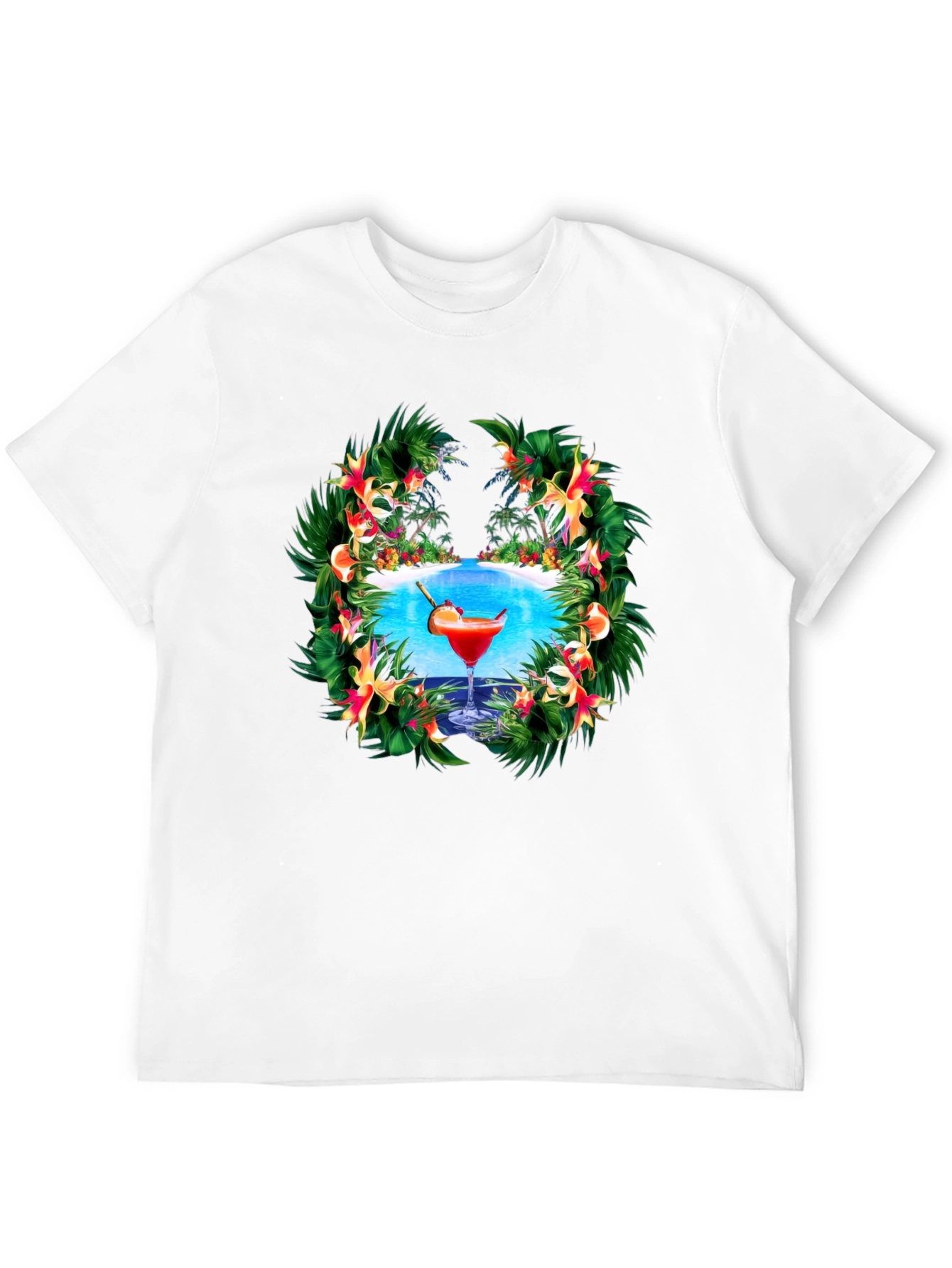 Tropical Cocktail Graphic T-Shirt