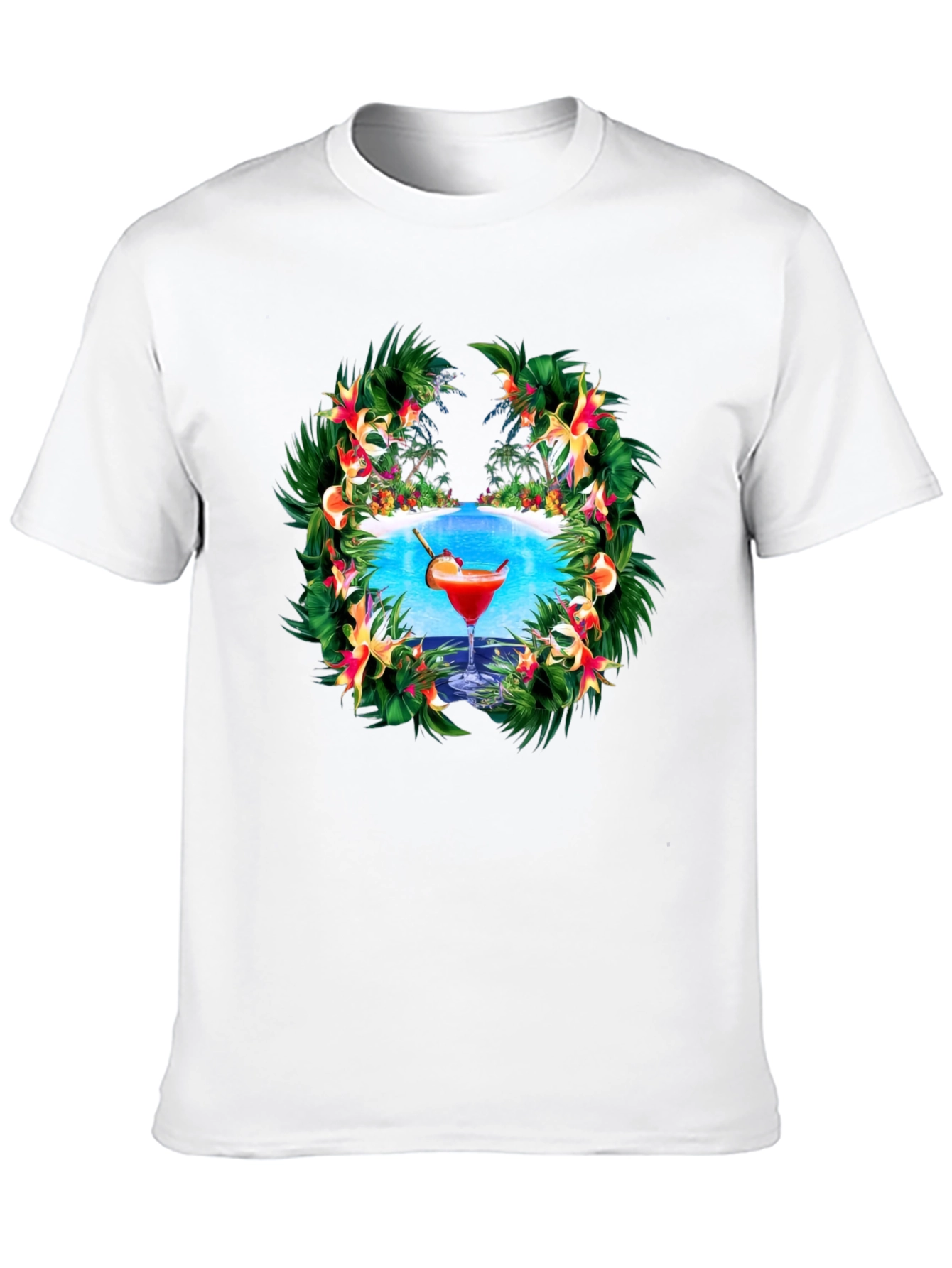 Tropical Cocktail Graphic T-Shirt