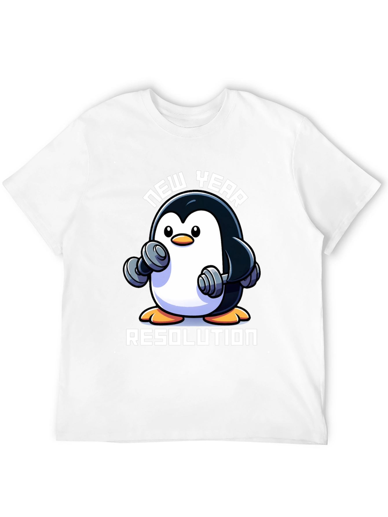 New Year Penguin Workout T-Shirt - Resolution Ready!